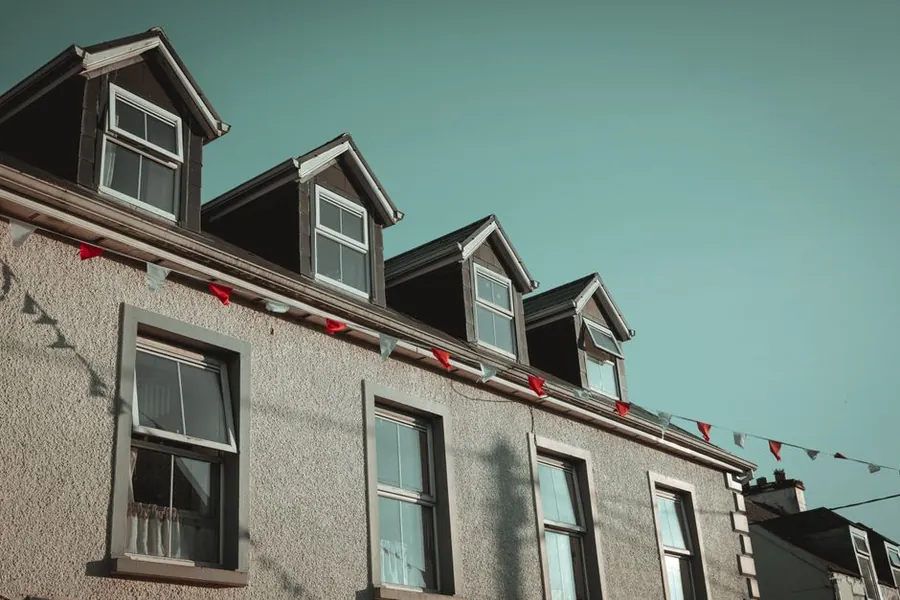 Dormer windows in a pitched roof, the usual way of winning head height in a bungalow conversion