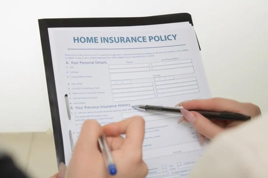 Completing an insurance claim form