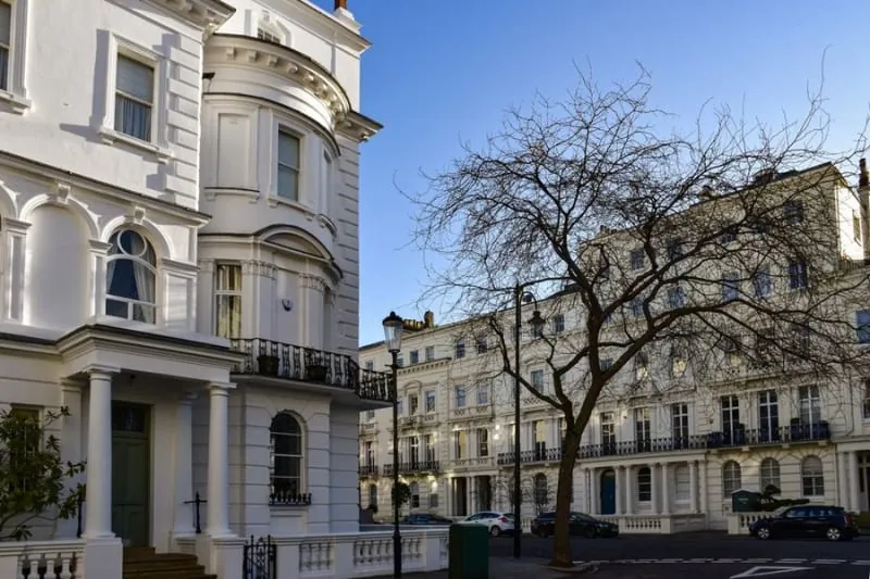 Period property frontages in a conservation area, typical of the protected streets of West Birkdale