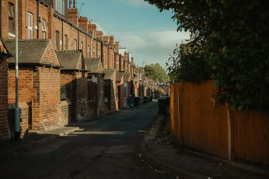 Row of red brick terraced houses of the type widely rented out in Southport