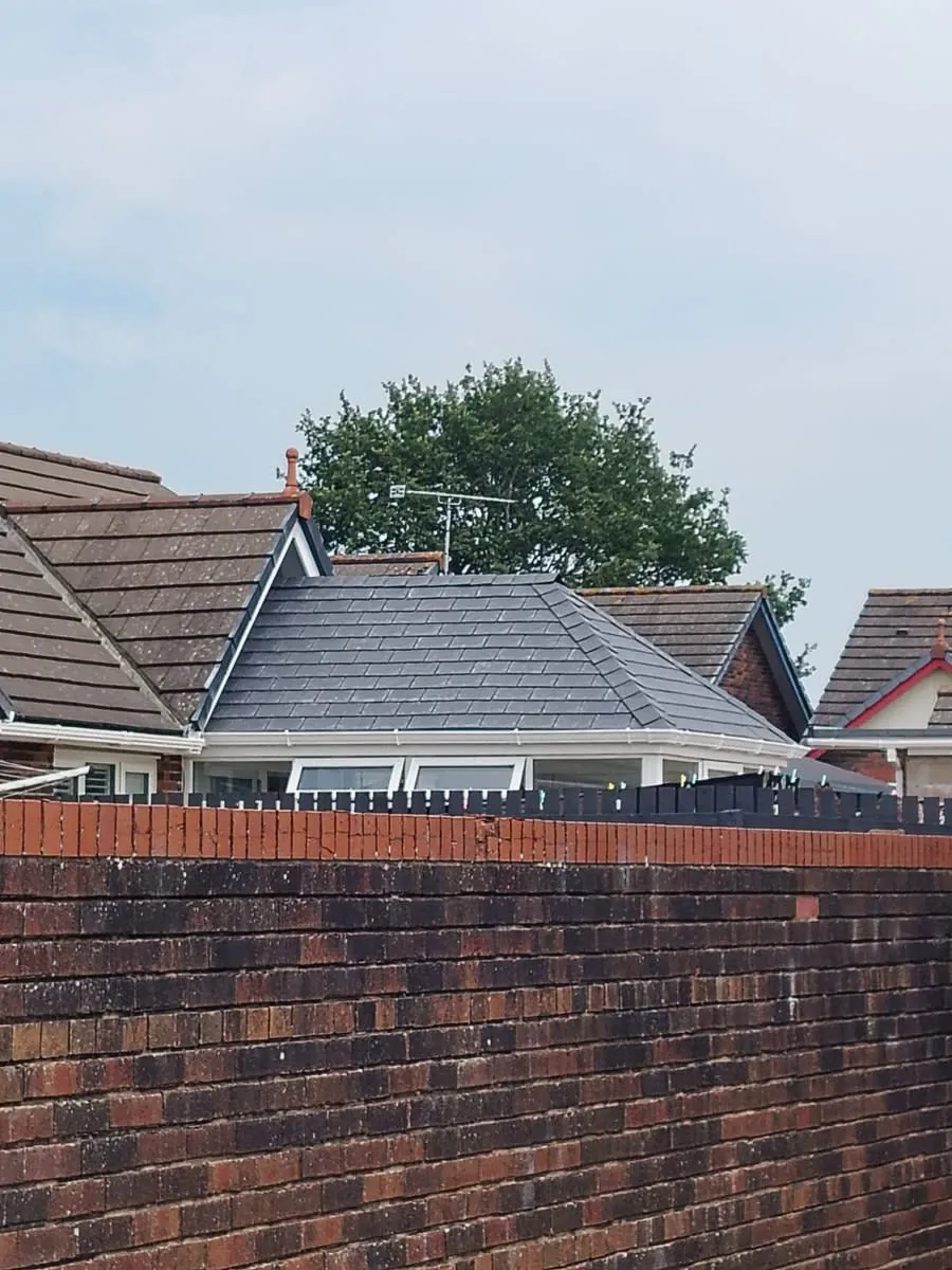Hipped tiled roof on a Southport bungalow, the town's most common single-storey roof shape
