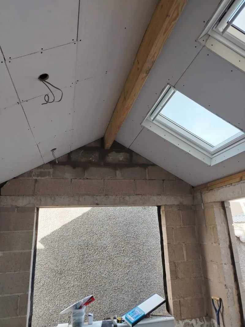 Daylight coming through newly installed roof windows in a Southport extension